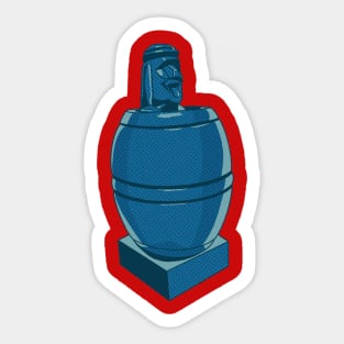 Comic-Style Barrel Man: Filipino Iconic Art Sticker